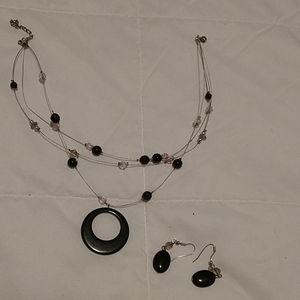 Necklace and earrings